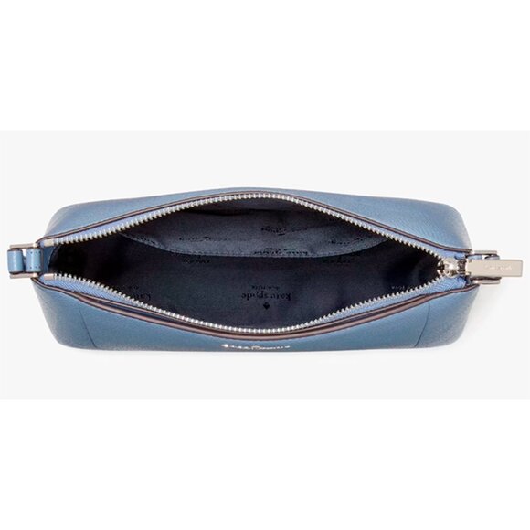 S Kate Spade Leila Crossbody Bag Blue Pebbled Leather Purse KG464 NWT $299 - Picture 3 of 6